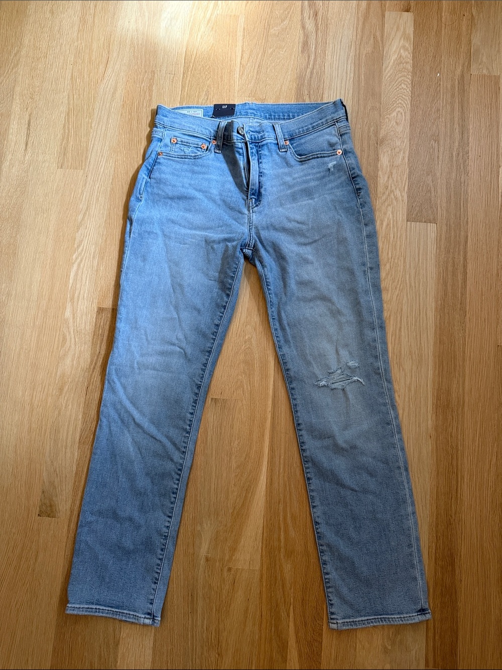 GAP Light Blue Classic slim straight mid rise stretch Jeans